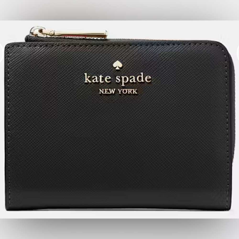 NWT Kate Spade Morgan Black Zip Card Case Wallet.